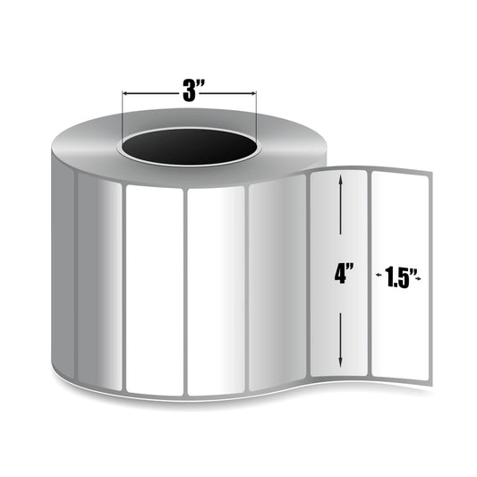 Zebra 4" x 1.50" Z-Select 4000T Label - 800640-155