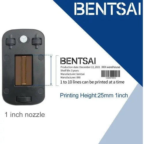 BENTSAI EB22B-L Black Original Solvent Online Fast Dry Ink Cartridge for B85 B35 Handheld Printer - 4 Packs