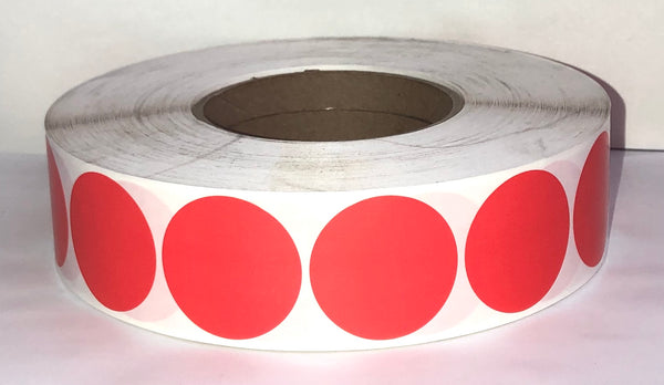 etiquettes-rive-sud,Étiquettes couleur rondes 1.5'' transfert thermique en rouleau sur core 3"