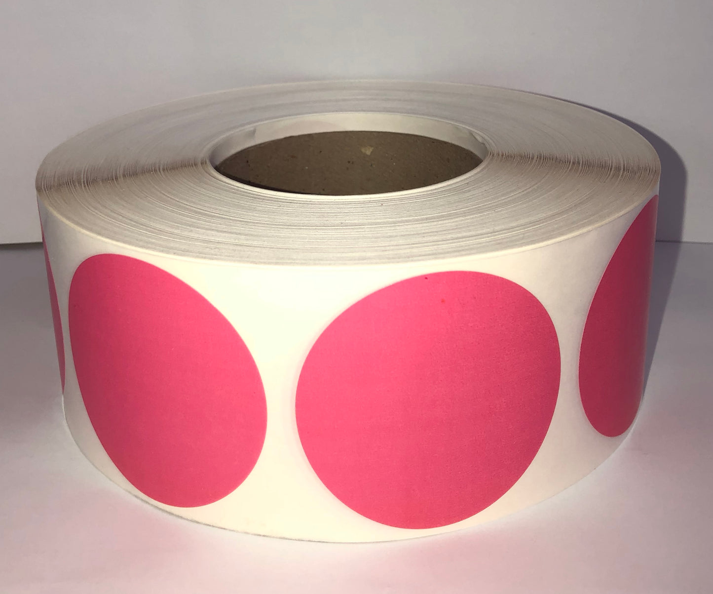 etiquettes-rive-sud,Étiquettes couleur rondes 2.5'' transfert thermique en rouleau sur core 3"