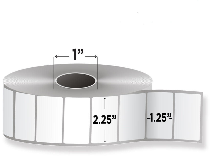 Étiquettes Thermiques 67x25mm (2 Rouleaux/4000 étiquettes) - Pour Imprimantes Zebra, Perforées, Sans Encre - 1