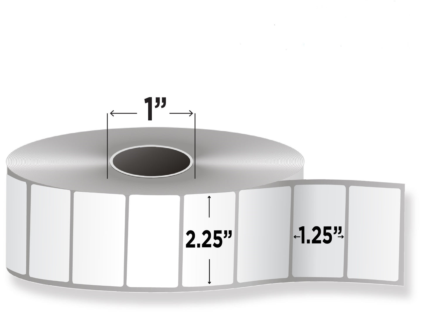 2.25" x 1.25" Étiquettes Thermique Zebra Z-Select 4000D - 10015341