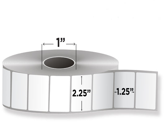 Étiquettes 2 1/4 x 1 1/4 thermiques directes de table adhésives et décollables T40
