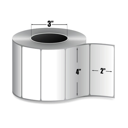 Étiquettes 4 x 2  transfert thermiques adhésives et décollables
