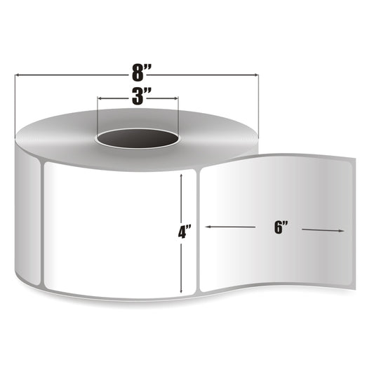 Étiquettes 4 x 6  transfert thermiques adhésives et décollables